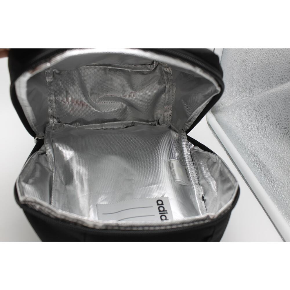 Adidas Insulated Lunch Bag Black & Multi Color Logo - Picture 10 of 14